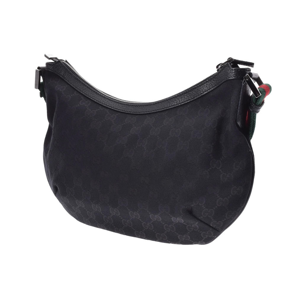 Gucci Black Shoulder Canvas GG Bag Sherry Black